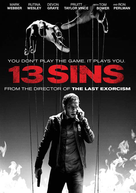 April 15, 2014 6:52pm. 13 Sins Still - H 2014. In his first feature outing since 2010’s The Last Exorcism, Daniel Stamm does serviceable work on horror-thriller 13 Sins, based on the 2006 Thai ...